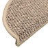 Alfombrilla autoadhesiva escalera sisal 15 uds beige 56x17x3