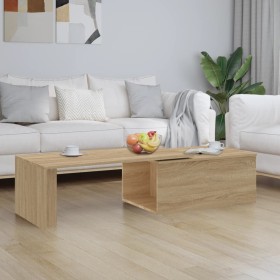 Mesa de centro madera contrachapada color roble 150x50x35