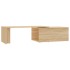 Mesa de centro madera contrachapada color roble 150x50x35