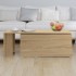 Mesa de centro madera contrachapada color roble 150x50x35