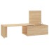 Mesa de centro madera contrachapada color roble 150x50x35