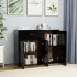Aparador de madera contrachapada negro 88x30x70