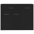 Aparador de madera contrachapada negro 88x30x70