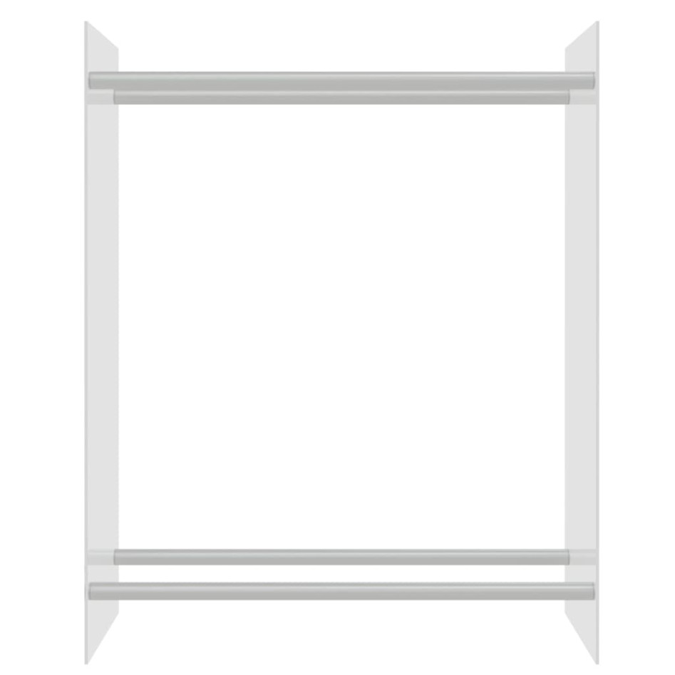 Leñero de vidrio templado transparente 80x35x100
