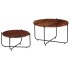 Set de mesas de centro 2 uds madera maciza de sheesham 60x35