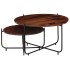 Set de mesas de centro 2 uds madera maciza de sheesham 60x35