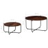 Set de mesas de centro 2 uds madera maciza de sheesham 60x35