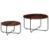 Set de mesas de centro 2 uds madera maciza de sheesham 60x35