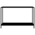 Mesa de consola negro vidrio templado 120x35x75