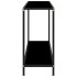 Mesa de consola negro vidrio templado 120x35x75