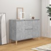 Aparador madera de ingeniería gris hormigón 101x35x70 cm