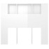 Mueble cabecero blanco brillante 120x18,5x102,5