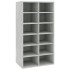 Zapatero de madera contrachapada gris hormigón 54x34x100,5