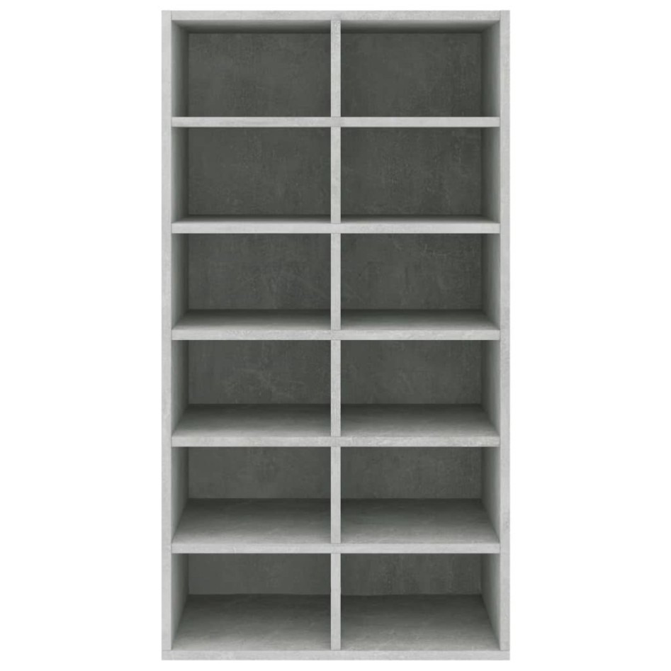 Zapatero de madera contrachapada gris hormigón 54x34x100,5