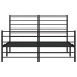 Estructura cama sin colchón con estribo metal negro 140x200