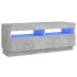 Mueble de TV con luces LED gris hormigón 100x35x40