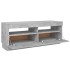 Mueble de TV con luces LED gris hormigón 100x35x40