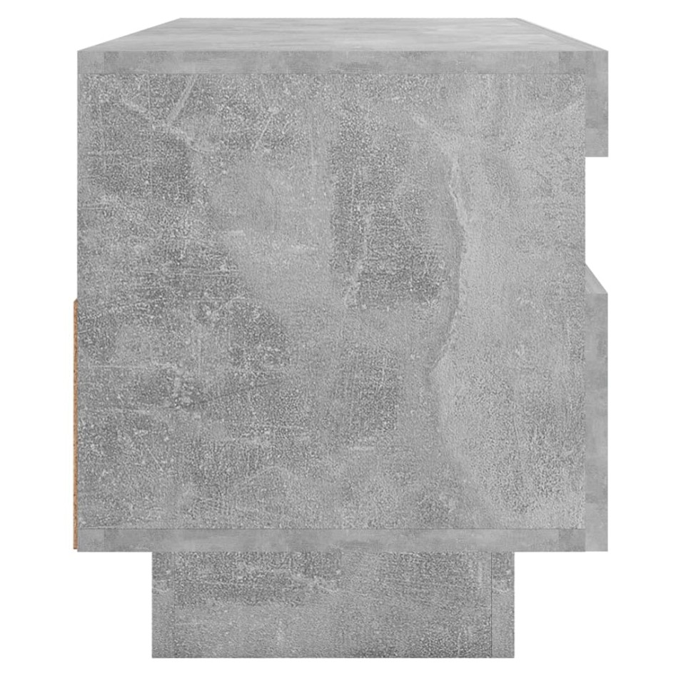 Mueble de TV con luces LED gris hormigón 100x35x40