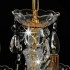 Lámpara de araña con cuentas de cristal dorado redonda 5 x