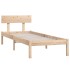 Estructura de cama sin colchón madera maciza 90x200