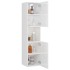 Armario de baño madera contrachapada blanco brillo 30x30x130