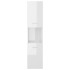 Armario de baño madera contrachapada blanco brillo 30x30x130