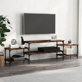 Mueble para TV madera contrachapada roble ahumado 197x35x52