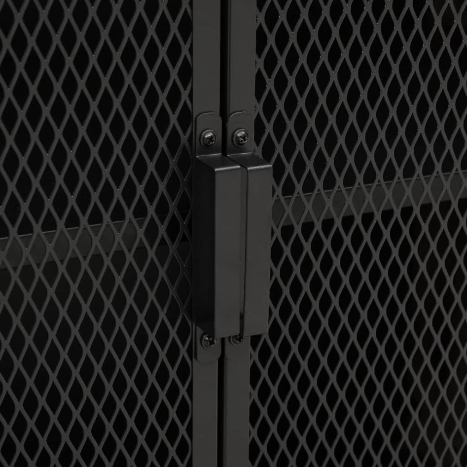 Armario de almacenaje metal y MDF gris 72x36x82