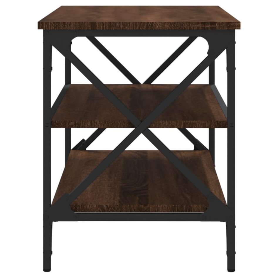 Mueble para TV madera contrachapada marrón roble 80x40x50