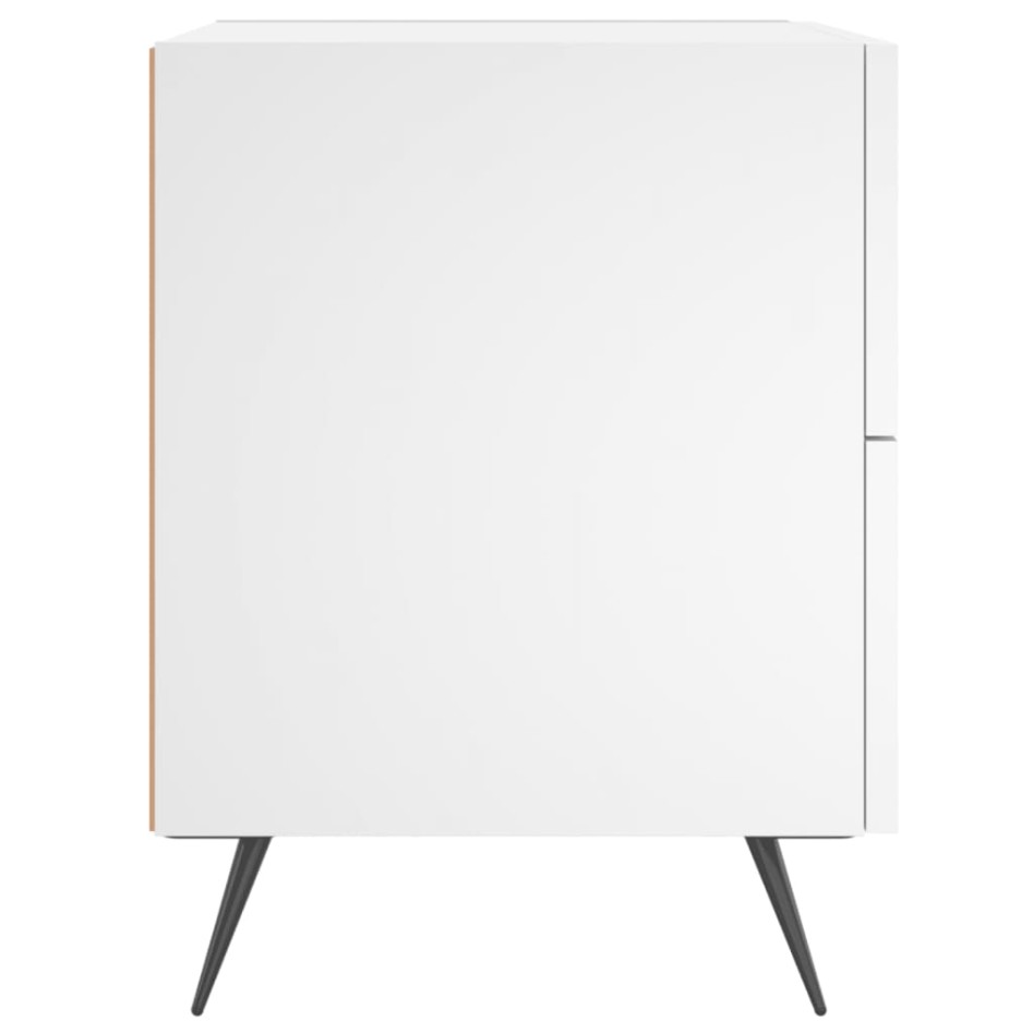 Mesitas de noche 2 uds madera ingeniería blanco 40x35x47,5