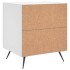Mesitas de noche 2 uds madera ingeniería blanco 40x35x47,5
