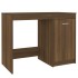 Escritorio de madera contrachapada marrón roble 100x50x76