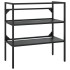 Estructura de lavabo de hierro negro 79x38x83