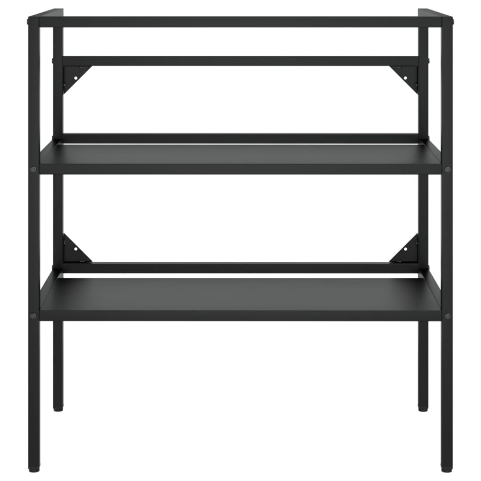 Estructura de lavabo de hierro negro 79x38x83