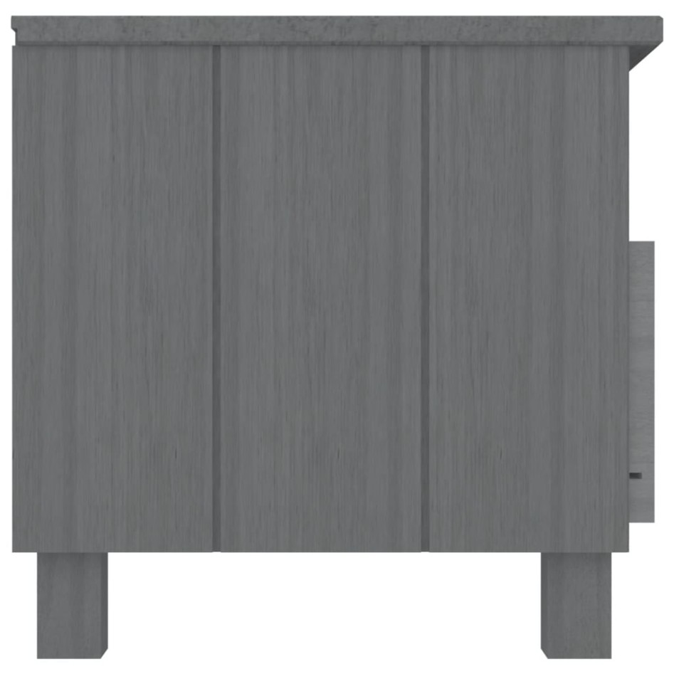 Mueble de TV HAMAR madera maciza pino gris oscuro 106x40x40
