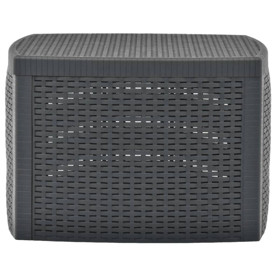 Mesa auxiliar de plástico gris antracita 54x54x36,5