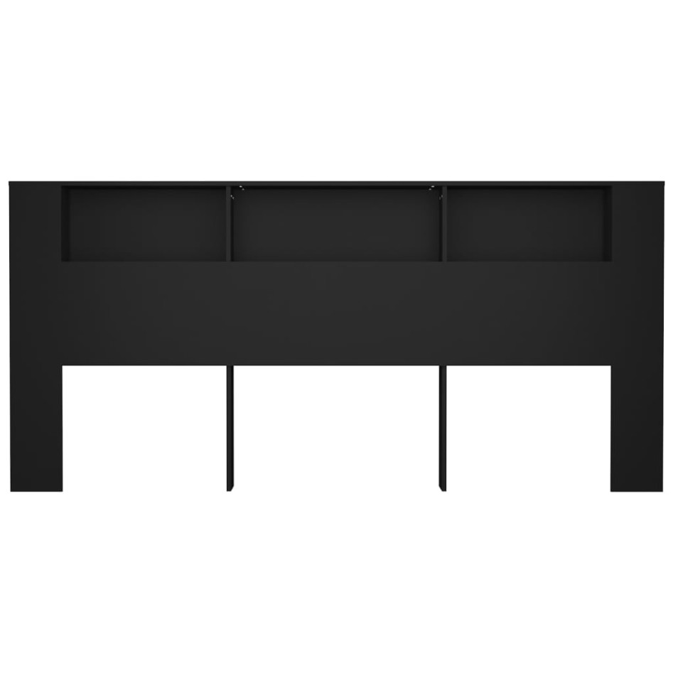 Mueble cabecero negro 220x18,5x104,5