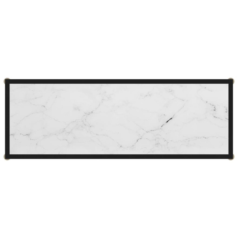 Mesa de consola blanco vidrio templado 100x35x75