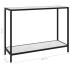 Mesa de consola blanco vidrio templado 100x35x75