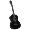 Guitarra clásica para principiantes madera tilo negro 4/4 39