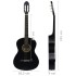 Guitarra clásica para principiantes madera tilo negro 4/4