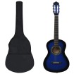 Set de guitarra clásica para principiantes 8 pzas azul 1/2 34