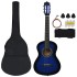 Set de guitarra clásica para principiantes 8 pzas azul 1/2
