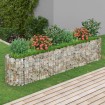 Arriate de gaviones de hierro galvanizado 260x50x50 cm
