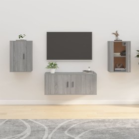 Muebles para TV de pared 2 uds gris Sonoma 40x34,5x60