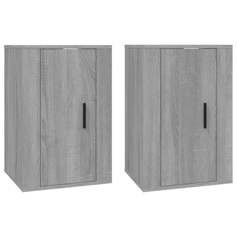 Muebles para TV de pared 2 uds gris Sonoma 40x34,5x60