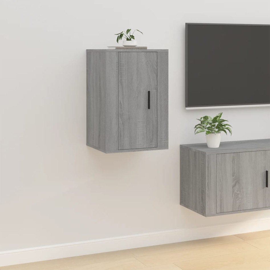 Muebles para TV de pared 2 uds gris Sonoma 40x34,5x60