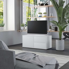 Mueble para TV madera contrachapada blanco 80x34x36