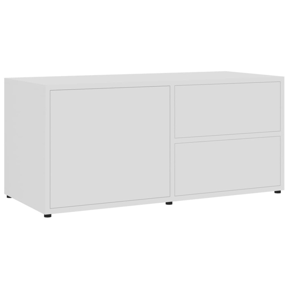 Mueble para TV madera contrachapada blanco 80x34x36