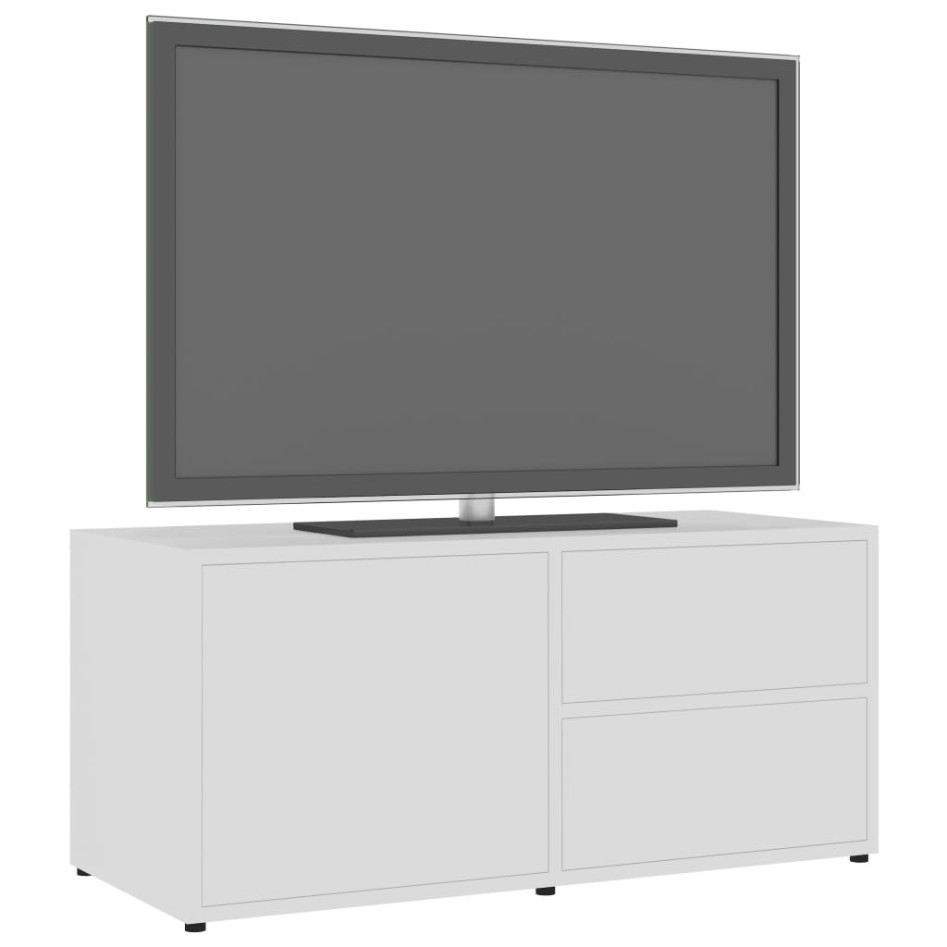 Mueble para TV madera contrachapada blanco 80x34x36